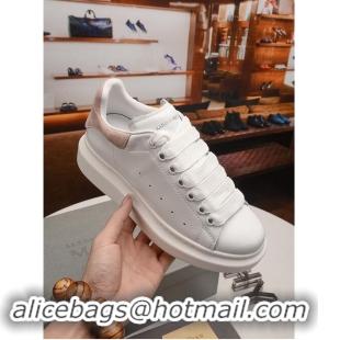 Top Sell Alexander McQueen Leather Sneakers For Women AQ90816 Pink/White