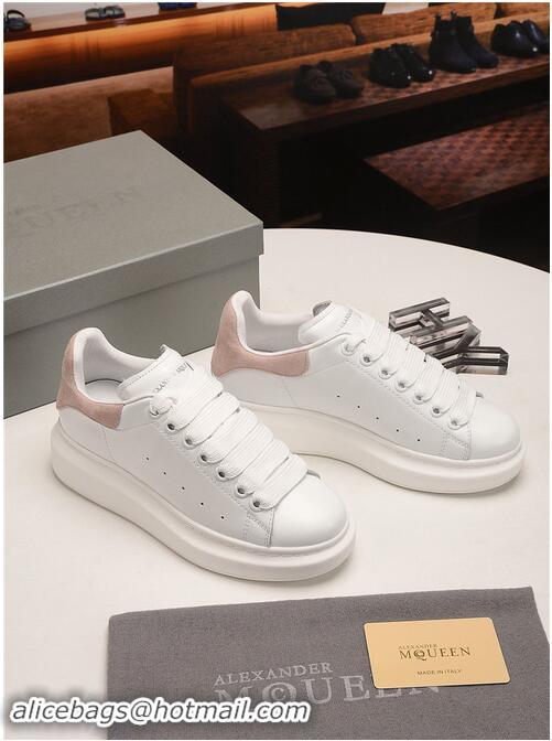 Top Sell Alexander McQueen Leather Sneakers For Women AQ90816 Pink/White