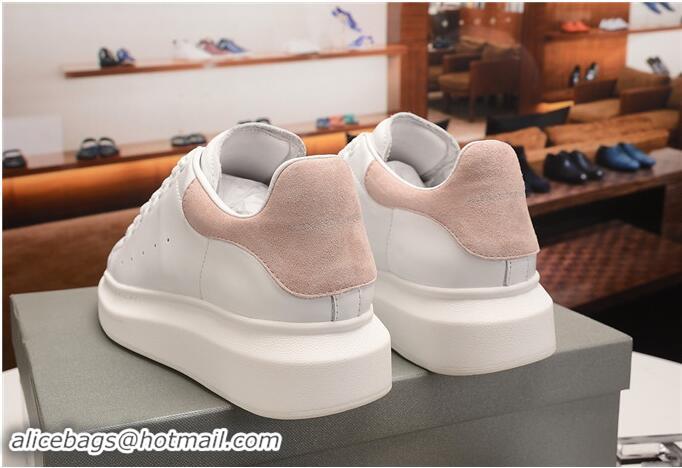 Top Sell Alexander McQueen Leather Sneakers For Women AQ90816 Pink/White