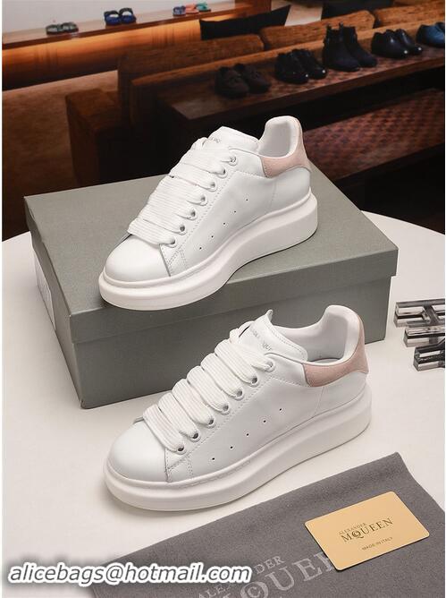 Top Sell Alexander McQueen Leather Sneakers For Women AQ90816 Pink/White