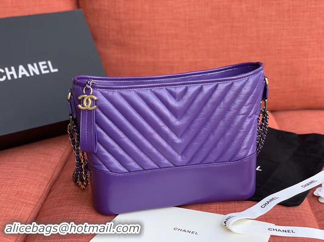 Original Cheap Chanel gabrielle hobo bag A93824 purple