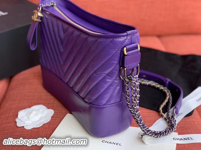 Original Cheap Chanel gabrielle hobo bag A93824 purple