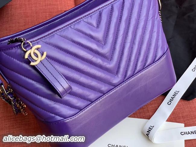 Original Cheap Chanel gabrielle hobo bag A93824 purple