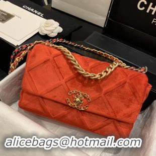 Grade Cheapest CHANEL 19 Flap Bag AS1160 orange