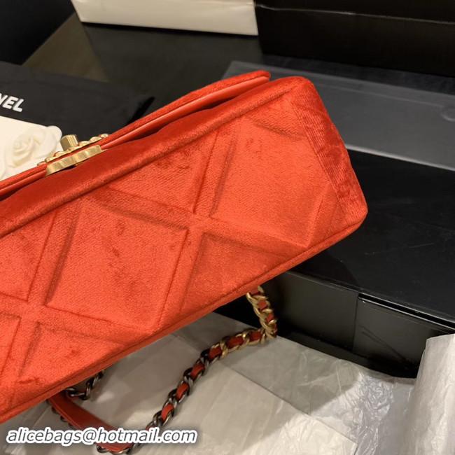 Grade Cheapest CHANEL 19 Flap Bag AS1160 orange