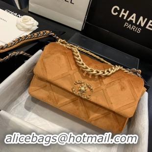 Unique Discount CHANEL 19 Flap Bag AS1160 Camel