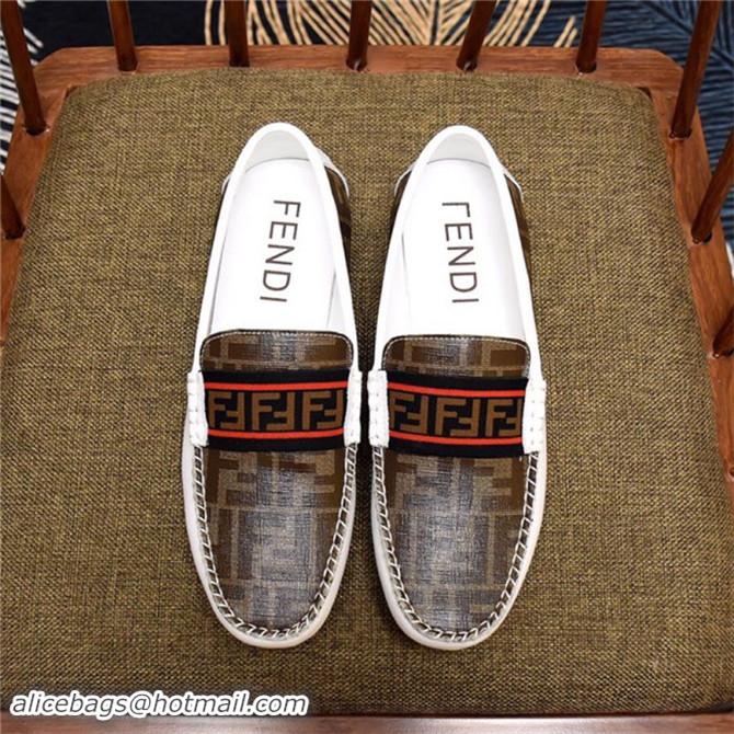 Buy Discount Fendi Leather Shoes For Men #689396