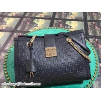 Original Cheap Gucci GG Guccissima Leather Shoulder Bag 479197 Black