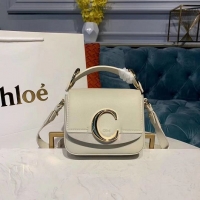 Affordable Price Chloe Original Calfskin Leather Top Handle Small Bag 3S030 White