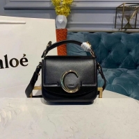 Discounts Chloe Original Calfskin Leather Top Handle Small Bag 3S030 Black