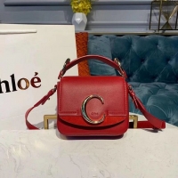 Purchase Chloe Original Calfskin Leather Top Handle Small Bag 3S030 Red