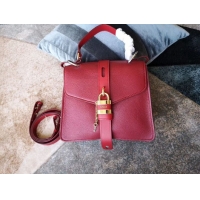 Pretty Style Chloe Original Buckskin Leather Lock Bag 3S088 Red