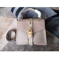 Best Product Chloe Original Buckskin Leather Lock Bag 3S088 Gray