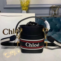 Shop Duplicate Chloe Roy Mini Smooth Leather Bucket Bag 3S508 Black