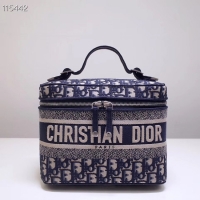 Classic Hot Dior SADDLE DENIM CANVAS Cosmetic Bag 5698