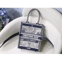 Popular Style SUN VERTICAL DIOR BOOK TOTE TAROT EMBROIDERED CANVAS BAG M1272Z-3