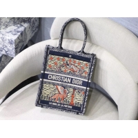 Perfect SUN VERTICAL DIOR BOOK TOTE TAROT EMBROIDERED CANVAS BAG M1272Z-6