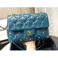 Luxury Wholesale Chanel Original Leather Flap Bag AS1202 Blue