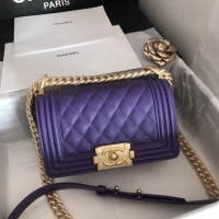 Shop Discount Boy Chanel Flap Shoulder Bag Original Leather A67085 Purple