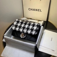 Women Classic CHANEL 19 Flap Bag AS1154 Black&white