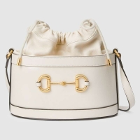 Best Price Gucci 1955 Horsebit Bucket Bag 602118 White