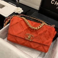 Grade Cheapest CHANEL 19 Flap Bag AS1160 orange