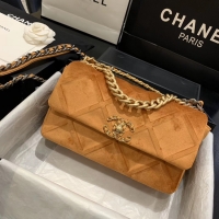 Unique Discount CHANEL 19 Flap Bag AS1160 Camel