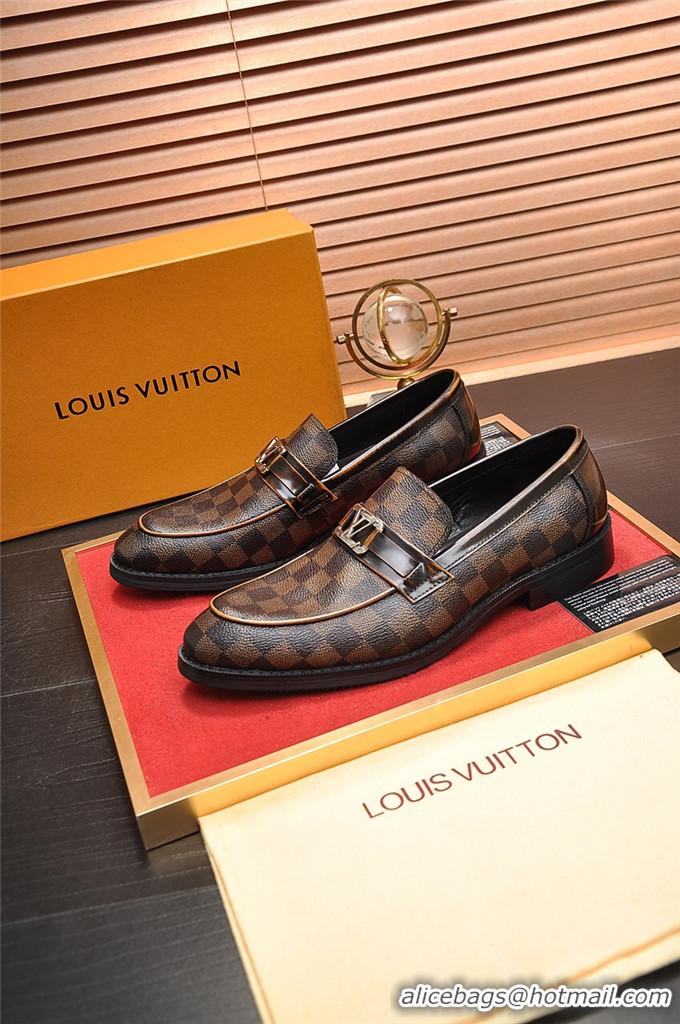 Grade Design Louis Vuitton Leather Shoes For Men #726357