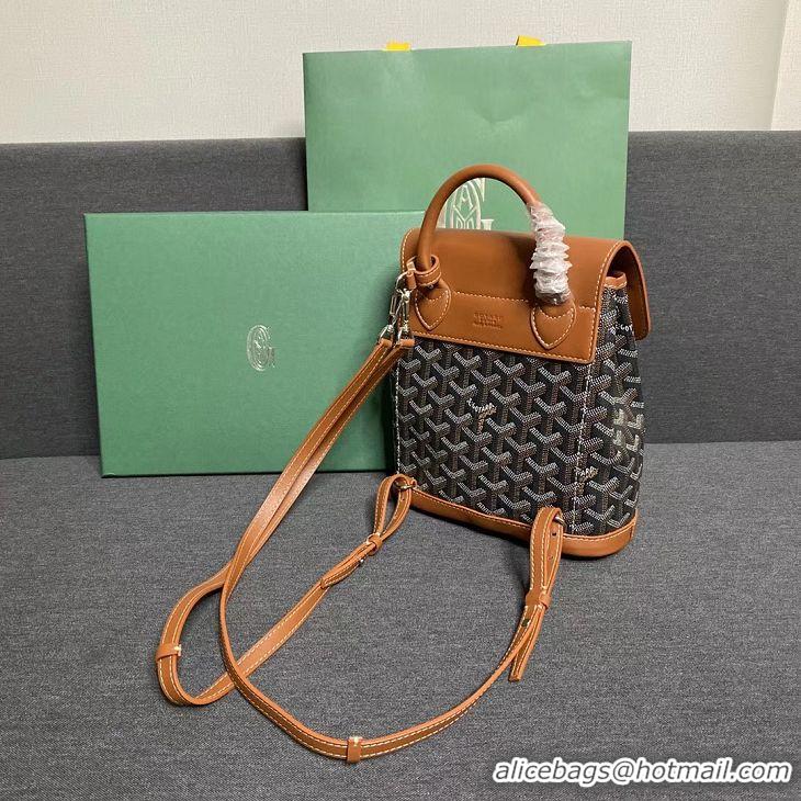 Discount Goyard Original Alpin Backpack Mini G8710 Black And Tan