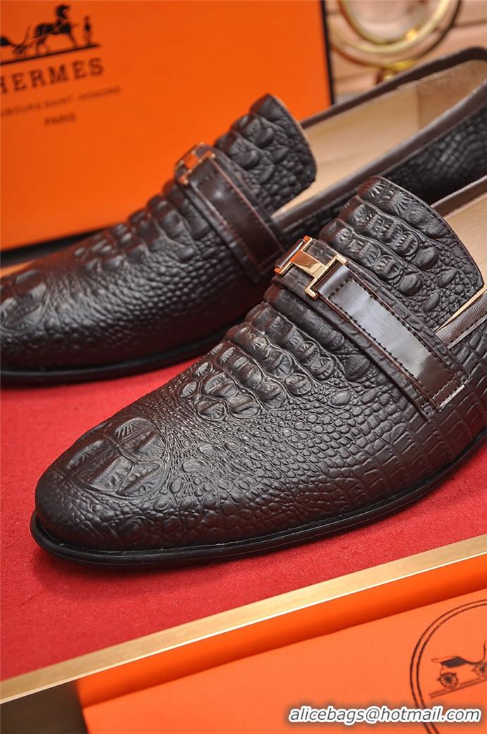 Discount Hermes Leather Shoes For Men #718941