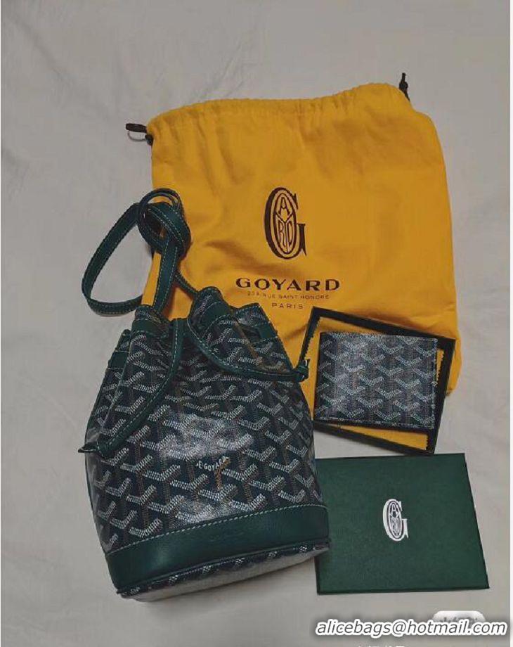 Big Discount Goyard Original Petit Flot Small Bucket Bag G8715 Green