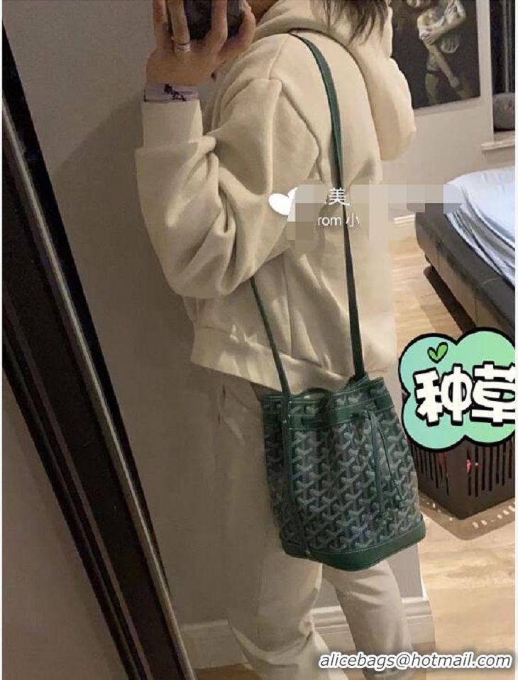 Big Discount Goyard Original Petit Flot Small Bucket Bag G8715 Green