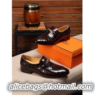 New Fashion Hermes Leather Shoes For Men #731222