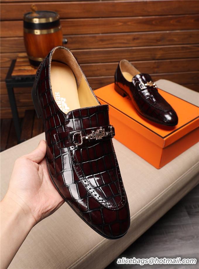 New Fashion Hermes Leather Shoes For Men #731222