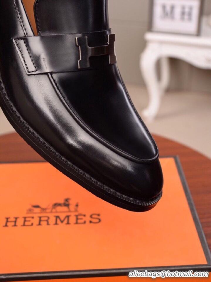 Lowest Cost Hermes Leather Shoes For Men #734555