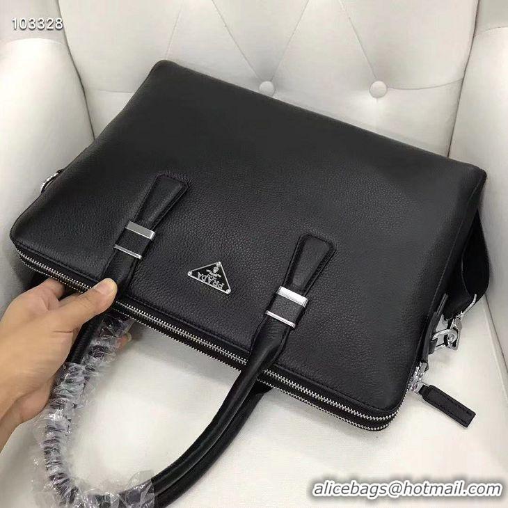 Hot Sell Prada Original Leather Briefcase Bag P2805 Black