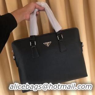 New Style Prada Original Leather Briefcase Bag P2806 Black 