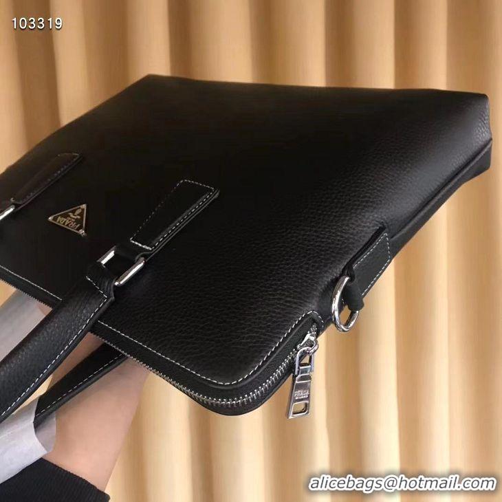 New Style Prada Original Leather Briefcase Bag P2806 Black 