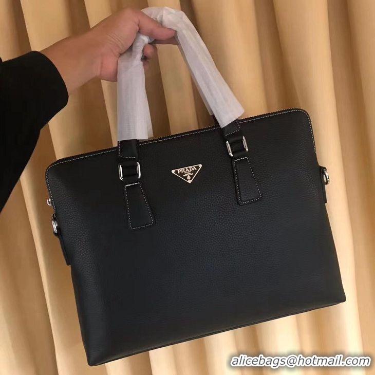 New Style Prada Original Leather Briefcase Bag P2806 Black 