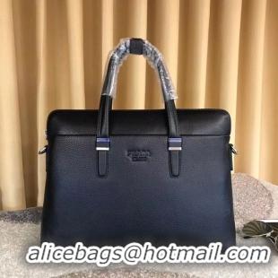 Good Discount Prada Original Leather Briefcase Bag P2807 Black