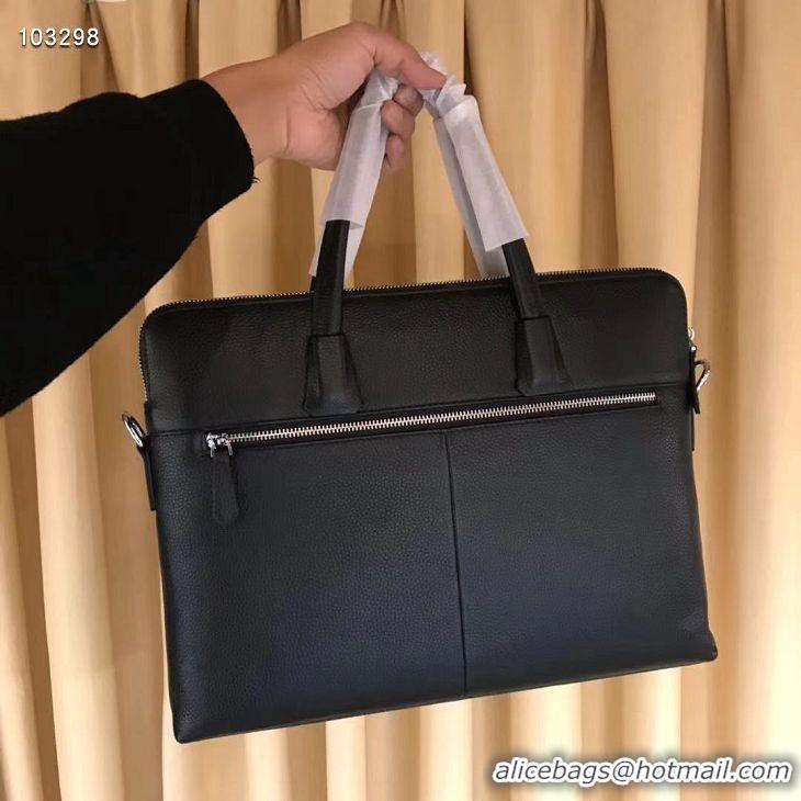 Good Discount Prada Original Leather Briefcase Bag P2807 Black