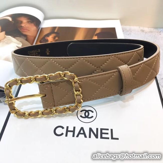 Spot Bulk Chanel Width 30mm Calf Leather Belt 56599