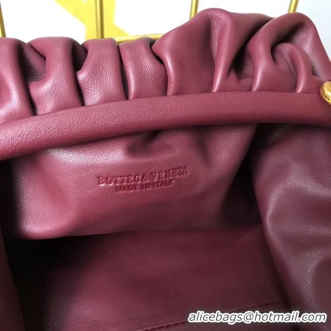 Unique Grade Bottega Veneta Nappa lambskin soft wide large Shoulder Bag 585853 Burgundy