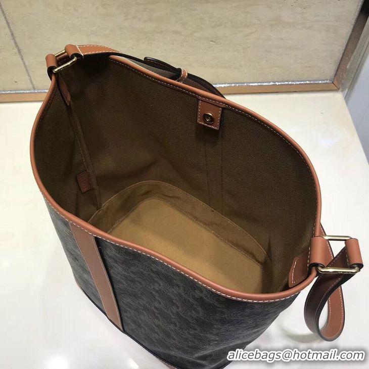 Good Looking Celine MEDIUM BUCKET IN TRIOMPHE CANVAS CL01132 Tan