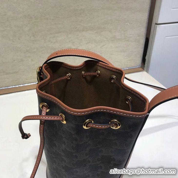 Classic Imitation Celine SMALL BUCKET BAG CL01142 Tan