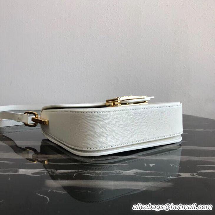 Specials Imitation Prada Embleme Saffiano Leather Bag 1BD217 White