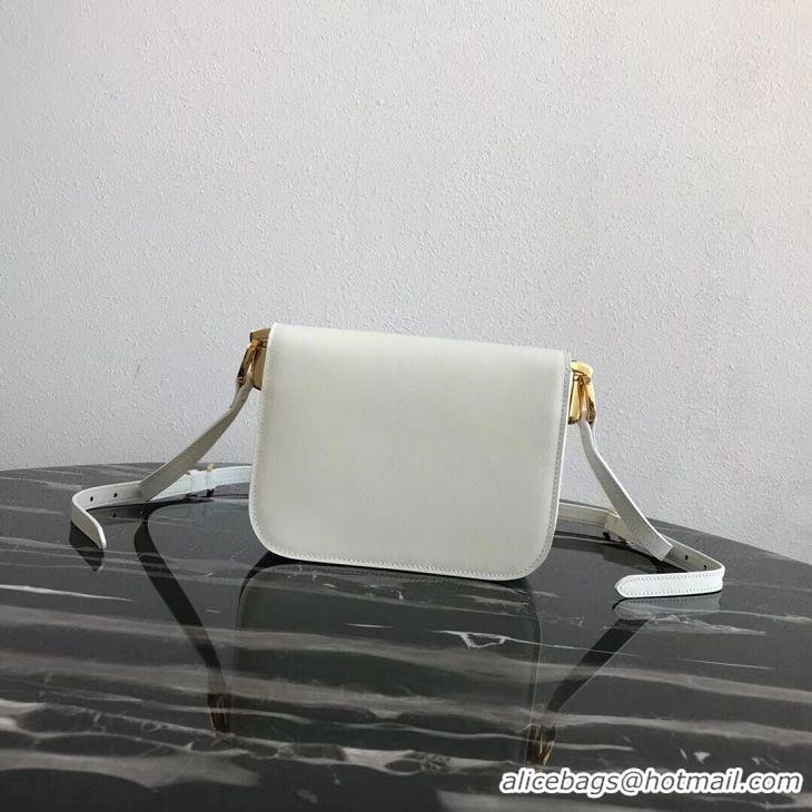 Specials Imitation Prada Embleme Saffiano Leather Bag 1BD217 White