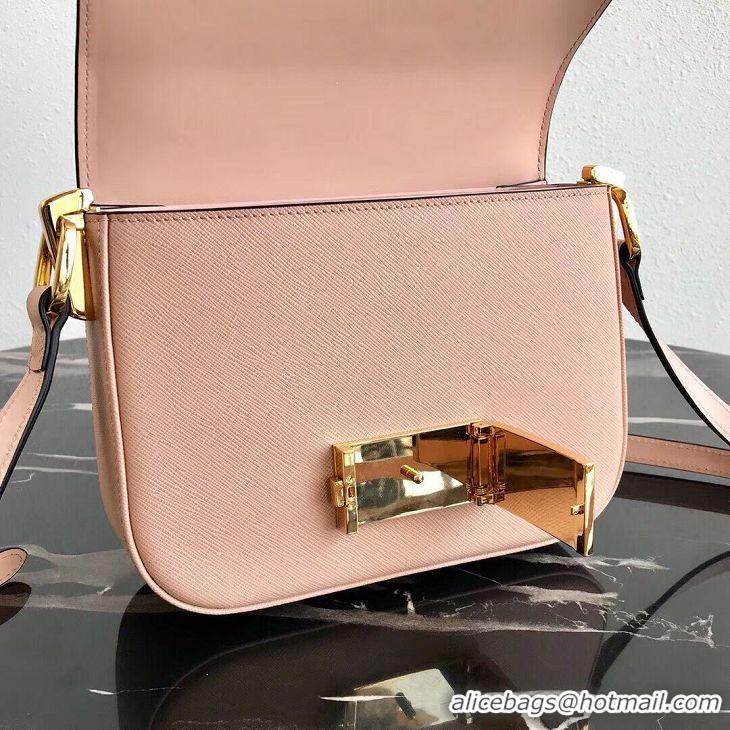 Spot Bulk Prada Embleme Saffiano Leather Bag 1BD217 Pink