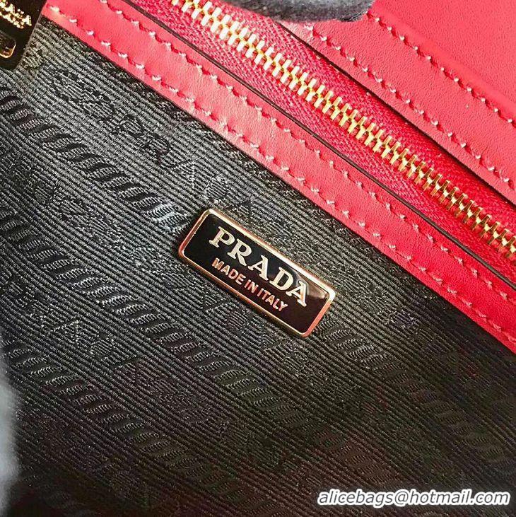 Spot Cheapest Prada Embleme Saffiano Leather Bag 1BD217 Red