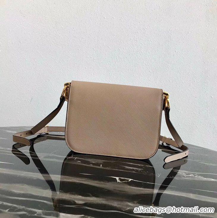 Wholesale Discount Prada Embleme Saffiano Leather Bag 1BD217 Apricot